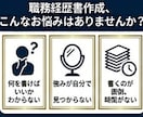 履歴書・職務経歴書作成代行、転職サポートします 転職支援の採用担当が作る履歴書・職務経歴書！制限ナシ イメージ3