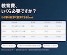 教育費が入るライフプラン表エクセルを提供します 私立に行かせたら家計はどうなるか、数字で見えます イメージ1