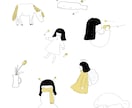 ゆるっとシンプルかわいいイラストをお描きします ゆるっとした手書き風のいやされるシンプルなイラスト イメージ1