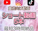 今日投稿したい方へ！ショート動画を爆速制作します 品質よりスピード重視の量産向け イメージ1