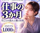 仕事運｜3か月先まで月ごとの流れと動く時期を視ます 転職・異動・評価、いつ動く？各月の行動プランまで イメージ1