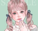 キラッとした質感や透明感のある人物の絵を描きます SNSアイコンや配信用のイラスト等にも！ イメージ3