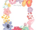 ロゴ入り可愛い台紙作ります 花の水彩風♡アクセサリーなどの台紙にオススメ♡ イメージ3