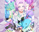 歌ってみた/返礼品/Vライバーへ！一枚絵描きます 背景あり◎商用利用◎等身キャラクター・ミニキャライラスト イメージ7