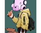 かっこよく個性的なタッチでイラスト作成致します 一枚絵、挿絵、動画、グッズなどで個性に差をつけたい方へ イメージ5