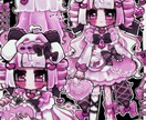 キャラクターデザイン、コテキャシートなどを描きます フリフリ、ロリータ、地雷系量産型、女の子のデザインなど イメージ2