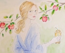 手描き感のあるお洒落なガールズイラスト描きます SNSアイコン画像、WEBページ挿絵に イメージ8
