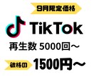 TikTok再生数+5000～拡散します 9月限定価格⭐️+5000再生で、あなたの投稿バズらせます イメージ1
