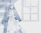 MVに映えるラフなモノクロイラストを制作いたします 幻想的・退廃的・儚い雰囲気を、用途に合わせて制作します イメージ4