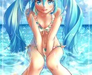 一枚絵制作★透明感ある華やかな一枚絵をお描きします 可愛い魅力的な女性・女の子の一枚絵を心を込めてお描きします！ イメージ3