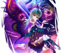 キャラクターの立ち絵、一枚絵を作成します 邪悪なキャラデザやモンスター娘が得意ですモンスターも可能です イメージ2