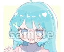 女の子のゆるかわアイコンイラスト描きます ちょこんとゆるかわな絵柄でアイコンを作成いたします！ イメージ2