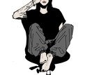 人物像のアイコン作成やSNSイラストを提供します アングラな雰囲気のミニマルなイラストを得意としています。 イメージ1