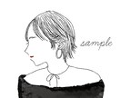 インスタ等で使えるおしゃれ繊細線画アイコン描きます 小物orカラーいずれか1点まで無料♪商用利用可◎ イメージ1