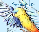 ペン画風で鳥類アイコンお描きします リアルで明暗のはっきりしたシャープな画風です イメージ4