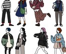 全身横顔専門！シンプル人物イラスト描きます オリジナリティあふれるアイコンはいかがですか？ イメージ9