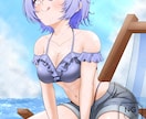 フィッティング量産一枚絵【水着】を描きます Vtuber / Vライバーさんに大人気の量産シリーズです！ イメージ5