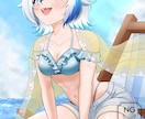 フィッティング量産一枚絵【水着】を描きます Vtuber / Vライバーさんに大人気の量産シリーズです！ イメージ7