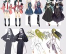 TRPG、ゲームの立ち絵、その他イラスト制作します アイコンサイズからバストアップ、全身までご相談ください！ イメージ3
