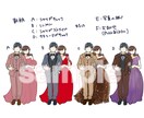 ドレス・タキシード色当て用のイラストを作成します カスタマイズが多く、ご希望のお値段に合わせやすいです。 イメージ4