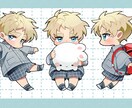 可愛い‼️鮮やかで動きのあるミニキャラを描きます 表情豊かに描くのが得意です！スタンプやバッジも可！ イメージ3