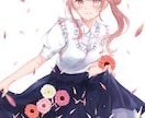 可愛い女の子のイラスト描きます 【壁紙やヘッダー、等身大イラストなど】 イメージ2