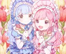 可愛くて暖かいイラストかきます 可愛くてキラキラしてる女の子のイラストを作成します♪ イメージ7
