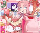 日常あるあるをガーリーに一枚絵描きます ペットの擬人化から日常のネガティブを可愛く再現できます イメージ2