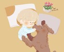似顔絵、愛犬描きます 手描き感マシマシの似顔絵、食べ物のみも対応可能 イメージ1