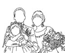 線画描きます 結婚式のウェルカムボードにおすすめ イメージ1