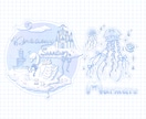 ファンタジーで可愛らしいイラストロゴを描きます 商用利用込み！他にはない魅せるロゴをご提案いたします。 イメージ1