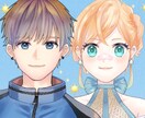 バストアップで可愛い男女イラストお描きします SNSアイコン用、ヘッダー用などカスタマイズ可能！ イメージ3