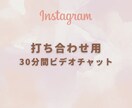 30分間ビデオチャットで打ち合わせを行います Instagram投稿画像作成の打ち合わせ用です イメージ1