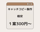 感情を揺さぶるキャッチコピー、格安でご提案します 【10案提案】あなたの商品に、一行のアクセントを イメージ1