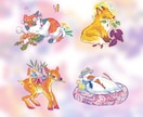 かわいい動物のイラスト描きます カラフルなかわいい動物のイラストです イメージ1