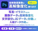 低解像度画像を高解像度化します ポスターや看板、バナーなど、大型印刷にも展開可能です。 イメージ1