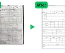 紙・PDFの帳票を使いやすいExcelに再現します 紙の帳票をそのままExcel化 イメージ2
