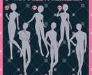 IRIAMやTRPG等のイラスト制作いたします IRIAM応援！立ち絵+表情差分+デフォルメイラストセット イメージ3