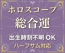 あなたの全体運(総合運)を西洋占星術で占います 出生時刻が不明な方用のコースです。ハーフサムにも対応可。 イメージ1