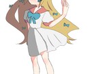 SNSのアイコンの絵を描きます かわいい女の子が特徴的！キュートな絵柄です イメージ1