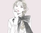 水彩風のおしゃれなイラスト作成します SNSアイコンにもオススメ！繊細なタッチで描く、女性イラスト イメージ5