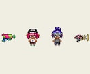 スプラトゥーンのイカしたドット絵アイコン描きます SNSアイコンやチームメンバーへのプレゼントに！ イメージ3