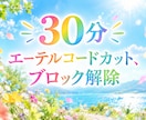 30分✨エーテルコードカット、ブロック解除します お得な30分★どんどんカット＆解除☽⋰ イメージ1