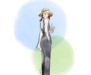 海外雑誌のような女性モデルのイラストを描きます パリジェンヌ感！かっこいい女性のポーズを描きます❤︎ イメージ1