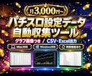 パチスロ設定分析用データ収集ツールを提供します mac/win 設定傾向の分析データをワンクリックで収集！ イメージ1