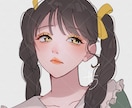 パッと目を引く透明感のあるアイコン制作します オリキャラ、似顔絵、デフォルメ、キャラデザおまかせ等できます イメージ3