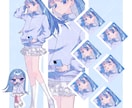TRPGなどで使えるジャージの女性販売します デフォルメイラスト付き！表情差分6種類あります！ イメージ1
