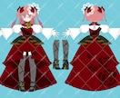 可愛いに特化！キャラクターの豪華衣装デザインします ゴスロリ、ふわふわイラスト。デザイン画の制作お任せください！ イメージ3