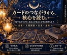 迷いの根っこと、今選べる具体的な一手を深く占います 「結局どうしたらいい？」の先まで寄り添います。 イメージ2