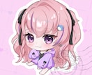 SNSや配信活動などのミニキャラ描きます ご相談しながら丁寧に進めていきます(*.ˬ.)" イメージ5